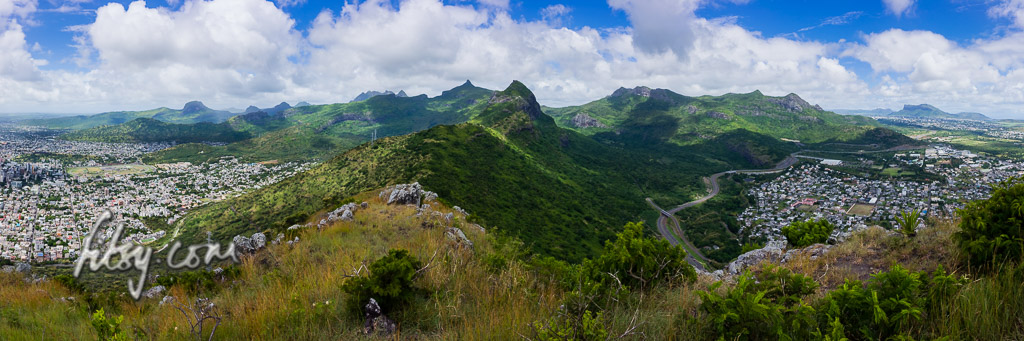View from Quoin Bluff mountain, Mauritius