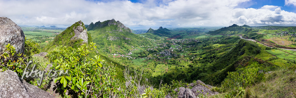 View from summit of Deux Mamelles mountain